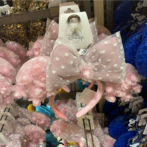 Disney Parks Minnie Mouse Hearts and Flowers Ears Headband For Adults main image 4